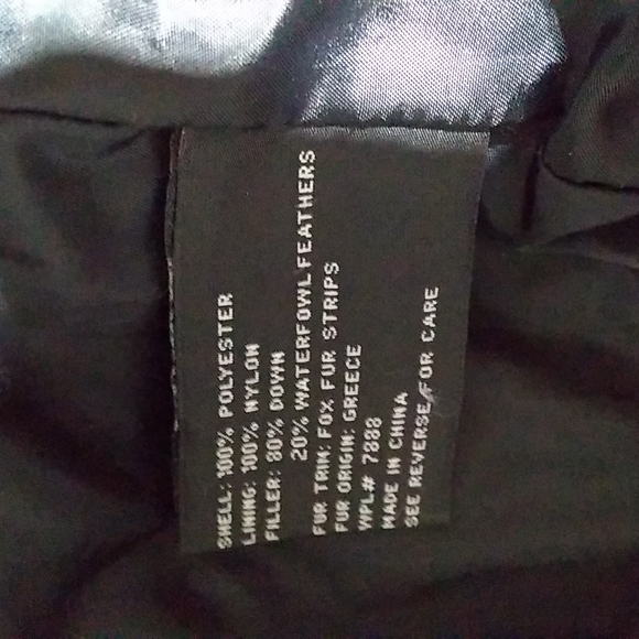 Anne Klein Waterfowl Feather Down Puffer Coat Opt.Fox Fur Trim Hood -LIKE NEW - Picture 8 of 12